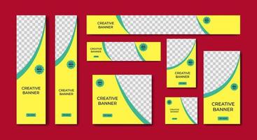 Ad Banner Template Design vector