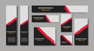 Set Of Ad Banner Template Design vector