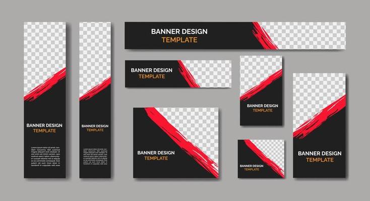 Set Of Ad Banner Template Design