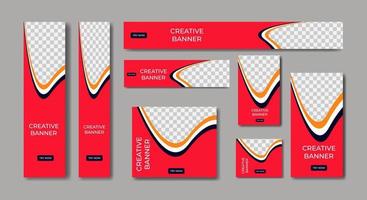 Set Of Ad Banner Template Design vector