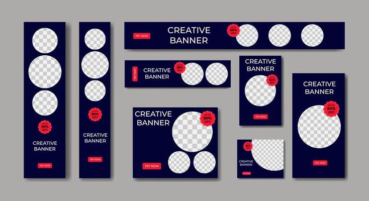 Set Of Ad Banner Template Design