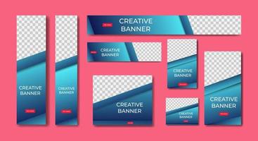 Set Of Ad Banner Template Design vector