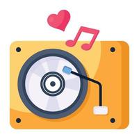 Catch a sight of this romantic recording flat icon vector