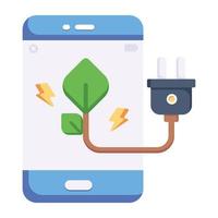 A green energy flat modern icon vector