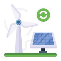 A solar power flat modern icon vector