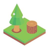 un diseño de icono editable de bosque vector