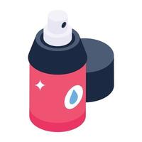 A spray bottle isometric icon vector