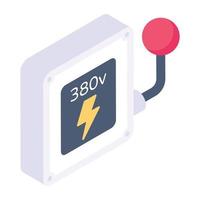 una descarga de icono isométrico de manija de interruptor vector