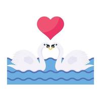 Get hold of this flamingo couple flat icon vector