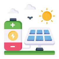 A solar power flat modern icon vector