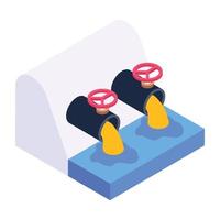 Trendy isometric icon of a waste water vector