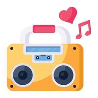 Love song flat icon in editable style vector