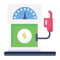 A flat icon design of fuel pump vector