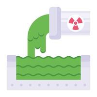 A flat modern icon of water pollution vector