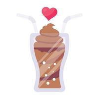 Get this editable flat icon of chocolate smoothie vector