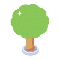 An icon of tree modern isometric vector