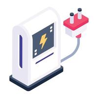 An icon of voltmeter isometric vector