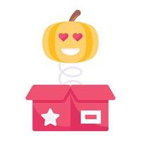 A cute flat icon of valentine surprise vector