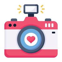 descargar icono plano premium de fotografía de san valentín vector