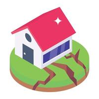 Trendy isometric icon of a farmhouse vector