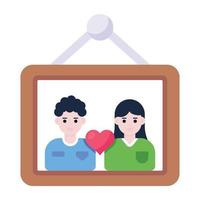 Catch a sight of this romantic recording flat icon vector