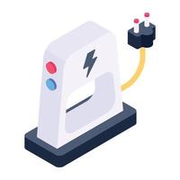 An icon of charging station isometric design vector