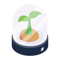 A plant conservation isometric icon design vector