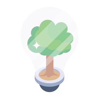 Modern isometric icon of a tree vector