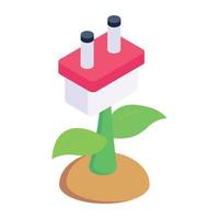 An isometric vector of a plant