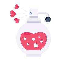 An eye catchy flat icon of romantic perfume vector