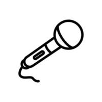 Microphone vector icon. dynamic vocals, audio. line icon style. Simple design illustration editable