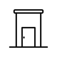 vector de icono de baño. icono de la puerta. estilo de icono de línea. ilustración de diseño simple editable