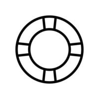 Tire floating icon vector. Swimming, sport. line icon style. Simple design illustration editable vector