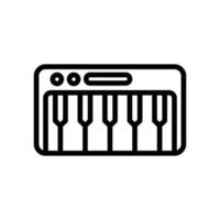 Piano keyboard vector icon. music, instrument. line icon style. Simple design illustration editable