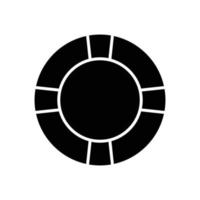 Tire floating icon vector. Swimming, sport. Solid icon style, glyph. Simple design illustration editable vector