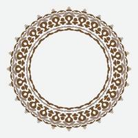 decorative round frames for design with floral ornaments. Circle frame. Templates for printing postcards, invitations, books, for textiles, engraving, wooden furniture, forging. vector