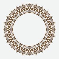 decorative round frames for design with floral ornaments. Circle frame. Templates for printing postcards, invitations, books, for textiles, engraving, wooden furniture, forging. vector