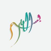 Arabic Calligraphy of Bismillah, the first verse of Quran, translated as In the name of God, the merciful, the compassionate, in modern Calligraphy Islamic Vector