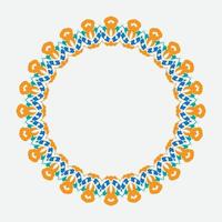 round frame on a white background with modern color vector
