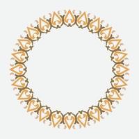 vector round frame with vintage style and traditional color