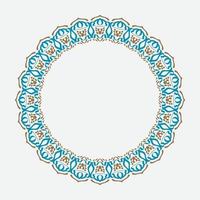 vector round frame with vintage style and traditional color