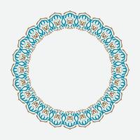 vector round frame with vintage style and traditional color