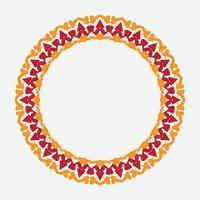 decorative round frames for design with floral ornaments. Circle frame. Templates for printing postcards, invitations, books, for textiles, engraving, wooden furniture, forging. vector