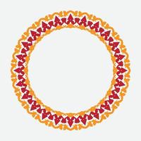 decorative round frames for design with floral ornaments. Circle frame. Templates for printing postcards, invitations, books, for textiles, engraving, wooden furniture, forging. vector