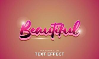 beautiful text effect vector editable