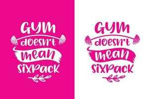 Creative gym fitness workout bodybuilding t shirt vector