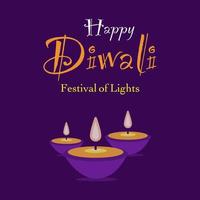 Happy Diwali festival of lights background. vector