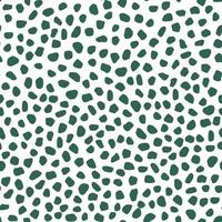 White seamless modern pattern with green abstract spots. Minimalist repeating print flat for printing on fabric, wallpaper and packaging. vector