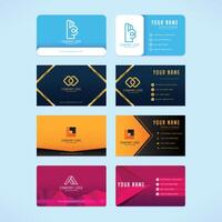 Business Card Set Template vector