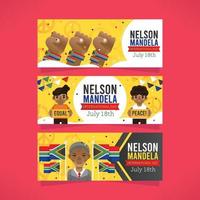 Nelson Mandela Day Banner Template vector